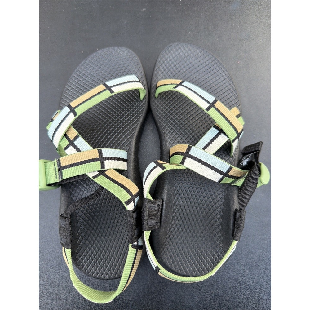 Chaco Z/1 Classic Block Green Women's Sz 7 Black Colorful Hiking Strappy Sandals